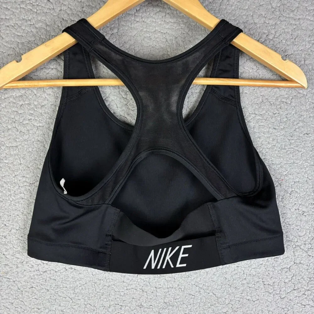 Nike Sports Bra Victory Medium Impact Black White (928871-011) Size M‎ Racerback